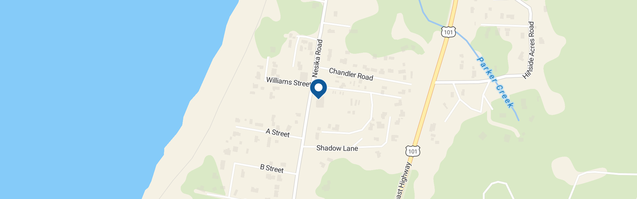 Map of the Ophir Post Office at 32865 Nesika Rd Ophir OR 97464