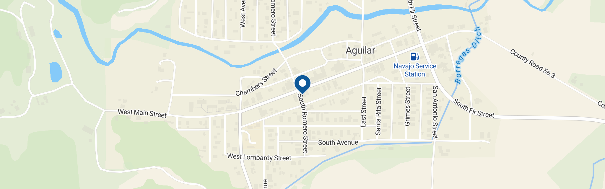 Map of the Aguilar Post Office at 106 E Main St Aguilar CO 81020