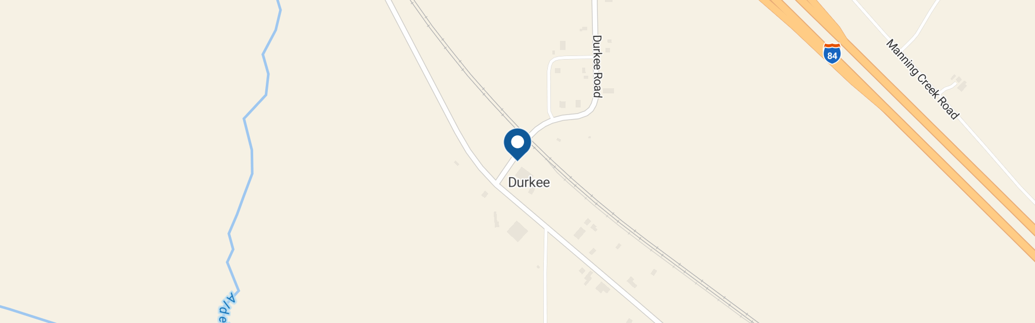 Map of the Durkee Post Office at 28677 Old Hwy 30 Durkee OR 97905